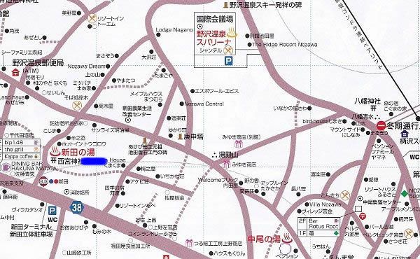新田の湯周辺地図