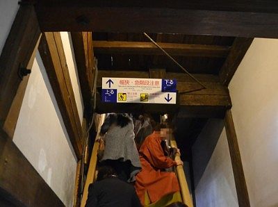 松本城一番の難所の階段