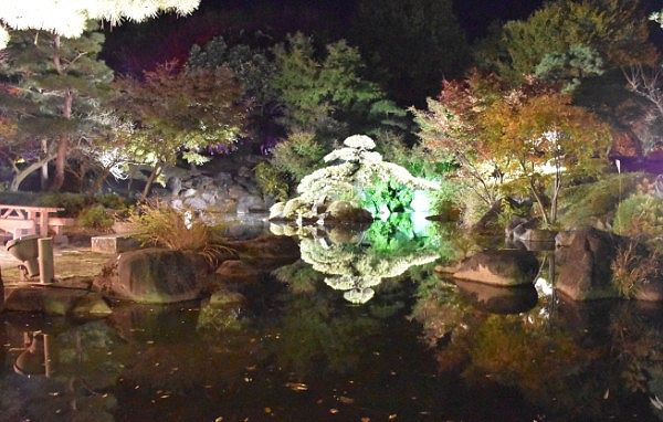 日本庭園ライトアップ