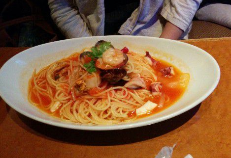 海の惠みのトマトスパゲティ