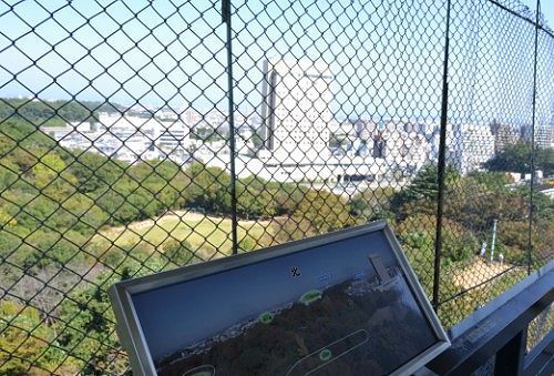 浜松城天守閣展望階から見た景色