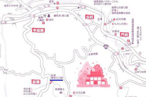塩原温泉郷マップ